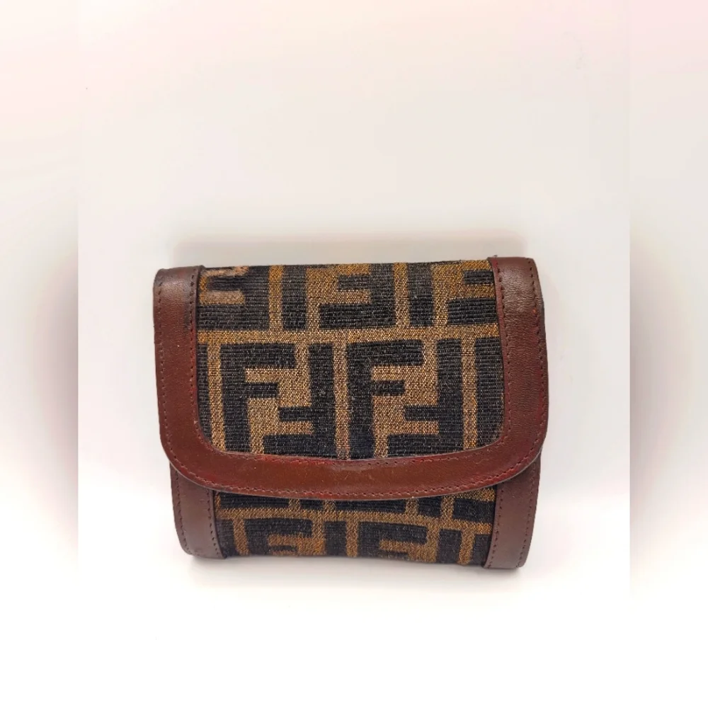 FENDI Wallet Zucca Canvas Brown